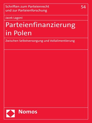 cover image of Parteienfinanzierung in Polen